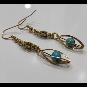 Floating bead earrings